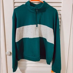 NWT Target Cropped Color Block Sweatshirt
